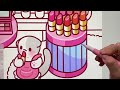 (eng) ASMR cute mini cosmetics store coloring 💖 | Tok Tingle iPad Drawing | White noise healing ✨🌙