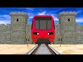 【踏切アニメ】スマートトレインTHE BATTLE BETWEEN TRAINS VS PACMAN🚦Fumikiri 3D Railroad Crossing Animation #train