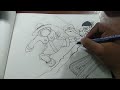 Drawing Monkey D Luffy vs Kizaru Borsalino | One Piece