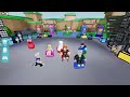 Playing musical chairs on Roblox with friends