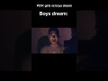 POV: girls VS boys dream *sorry if I was mean*