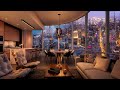 Luxury Chicago Apartment | Rain on Window Sounds For Sleeping | Bedroom Ambience