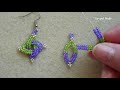 3D Beaded Earrings / How to make beaded earrings / beaded jewelry / herringbone / aretes / orecchini