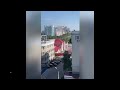 In Belgorod, russia a drone allegedly fell on the road and exploded