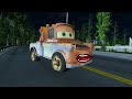 Big & Small:McQueen Werewolf VS Tow Mater and Sally Special issue scary cars in BeamNG.drive