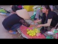 Harvesting star apple fruits | Goes to market sell | Making star apple yogurt really easy