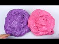 Purple vs Pink Slime Mixing Random things into slime #ASMR #Satisfying #slimevideo #frozen #Elsa