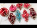 8 Amazing DIY Paper Honeycomb Christmas Ornaments