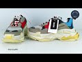 Balenciaga Triple S Trainers/Sneakers Men's Original Color: Red/Blue/Yellow Unboxing and Try-On