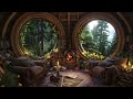 Stormy Night in Hobbiton | Soothing Rain & Rolling Thunder Sounds for Relaxing | Studying | Sleeping