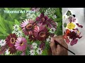 Have fun painting Flowers / Technique with acrylic paint