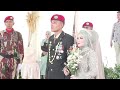 Pisau Komando Pora Grup 1 kopassus di acara pernikahan Praka Bambang Kurniawan dan Eka Mulyawati.
