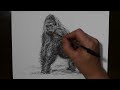 How to Draw a Gorilla with a Bic Pen | Amazing Scribble Art Style