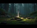 Excalibur | Sword in the Stone | Relaxing Rain, Thunder and Forest Ambience | Cinematic Experience