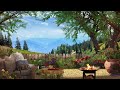 Spring Ambience | Relaxing Nature Sounds Ambience & Campfire