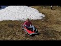 Sledding on 70° day