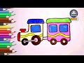 Train Drawing | How to make train drawing step by step | Easy and beautiful Train drawing