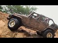 1/10 Scale RC : Jeep Wrangler Rubicon JK Muddy Driving(SCX10 II) #5.