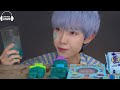 ASMR Blue Food Ice cream Honey Jelly Kohakuto Candy Desserts Chocolate MUKBANG EATING SOUNDS