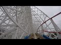 4K American Eagle Red Side Front Seat POV - Six Flags Great America