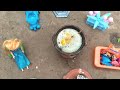 miniature cooking|Korean potato recipe|crispy snack|satisfying video|no🎶 music