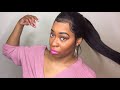How I apply a 360 Lace Frontal Wig ft. Marchqueen Brazilian Straight Hair