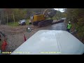 Loading a excavator on my lowboy 2