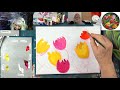 How to  Paint Tulips for Valentines Day an  Acrylic Painting Tutorial for Beginners