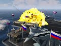 Russian Aircraft-carrier Badly Destroyed by Ukrainian Fighter Jet Mirage-7 #gta v #Russia#ukraine