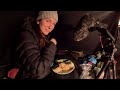 Tent Camping in the Rain by a Beautiful Mountain Lake