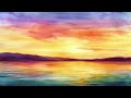 Healing_Calm Music_Watercolor_Yellow Sea_Hope_Expectation