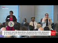 Chicago Mayor Brandon Johnson Delivers Remarks On Citywide Violence Intervention Programming