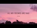 Tate McRae - all my friends are fake (Lyrics)  🎵1 Hour