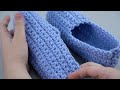 Simple crochet slippers worked one swatch for beginners!