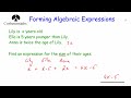Forming Algebraic Expressions - Corbettmaths