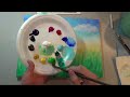Live | Poppy Field Painting | Acrylic Lesson in Real Time