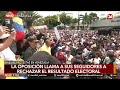 🚨VENEZUELA - EN VIVO | La oposición llama a sus seguidores a rechazar el resultado electoral