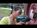 Restoring abandoned car trunks on the side of the road into homemade trailers - Mechanic girl