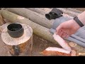 Build a super big wooden house using hand tools and super large logs l Build Shelter In The Forest