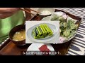 庭の山菜とか10種類を天ぷらにして食べる