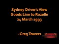 Australian Rail Driver's View, Goods Line to Rozelle Yard, April 1993