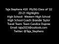 Short 20-21 junior highlights for Western Highschool PG Taja Stephens (class of 2022).