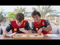 Watch Charles Leclerc & Carlos Sainz Prepare Gingerbreads for the Shell Track Lab Team