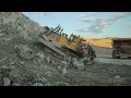 Pushing the Bulldozer Beyond Maximum Limits Komatsu D375A-8 Preparing Loading Area For the Excavator