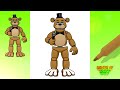 How to DRAW FREDDY FAZBEAR - Five Nights at Freddy's - [ How to DRAW FNAF Characters ] step by step