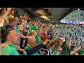 Ireland celebrate win over Scotland with Zombie (The Cranberries) @Stade de France Paris 7-10-2023