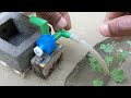 diy tractor Motor supply water pump science project @KeepVilla