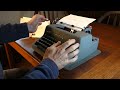 1950 Royal Quiet De Luxe typewriter at work