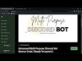 Ready to launch Advanced Multi-Purpose Discord Bot Source Code!😇