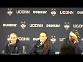 Paige Bueckers, Nika Muhl, & Aaliyah Edwards Postgame Press Conference: Creighton 2/19